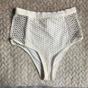 High Wasted Net Bikini Bottoms